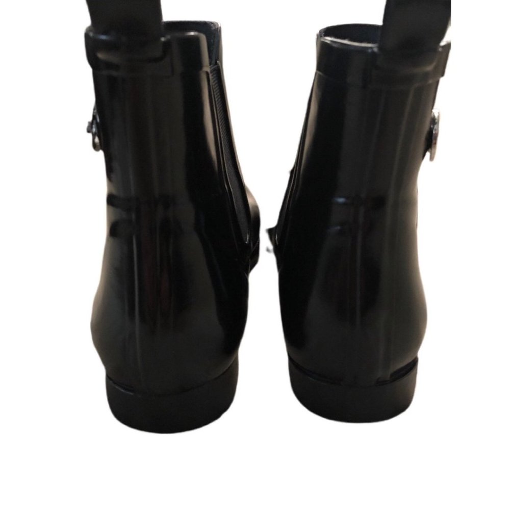 Michael Kors Women's Black Rain Booties Flat Rubber Ankle Boots US Size 8 - Picture 4 of 8